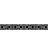 Geometric Border , Black and White, Minimalist, Seamless vector