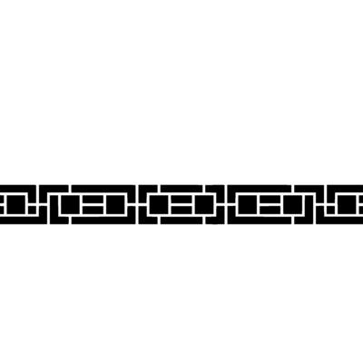 Geometric Border , Black and White, Minimalist, Seamless