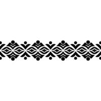 Geometric Black Ornament on White Background Elegant Element vector