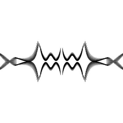 Abstract Symmetry Black Geometric on White Background
