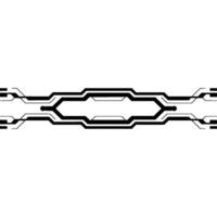 Tech Circuitry Border Futuristic Minimalist Element vector