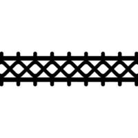 Black Fence , Decorative Border Element With White Background vector