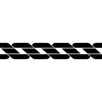 Minimalist Chain Link , Black on White, Element, vector