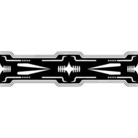 Geometric Border in Art Deco Style on White Background vector
