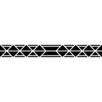 Geometric Border Black Triangles Lines on White, Minimalist vector