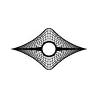 Abstract Black Hole Illustration Conceptual on White vector