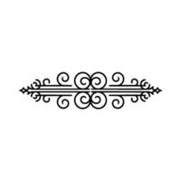 Elegant Black Ornament Element on White Background vector