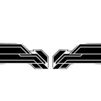 Abstract Tech Geometric Black Lines on Light Gray Background vector