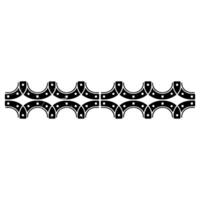 Geometric Pattern Black and White Ornament, Decorative Border vector