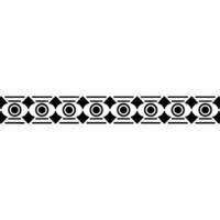 Geometric Border Black Diamond and Circle Pattern on Cream vector
