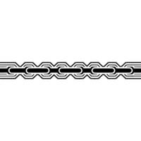 Geometric Border Black Abstract Chain on White Background vector