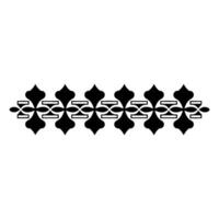 Elegant Black Geometric Border Ornament on Cream Background vector