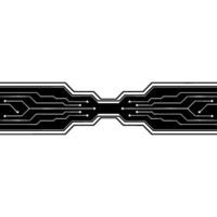 Abstract Circuit Board Black Lines on White Background vector