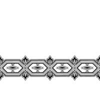 Geometric Border Black and White Ornamental , Decorative Motif vector