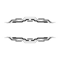 Futuristic Tech Frame Minimalist on White Background vector