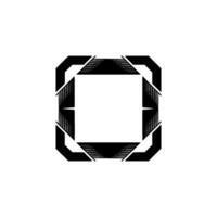 Abstract Geometric Frame With Geometric Elements on a Light Gray Background vector