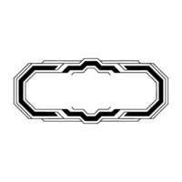 Futuristic Interface Frame Black Geometric Shape on Light Background vector