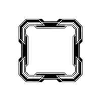 Geometric Black White Frame, Minimalist Modern Element vector