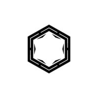 Minimalist Hexagon Geometric Abstract Symbol vector