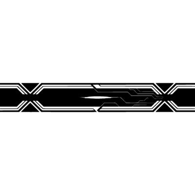 Futuristic Tech Element Black Stripe With Circuitry