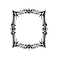 Elegant Black and White Ornate Frame Illustration, Blank Space for Text vector