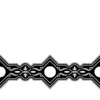 Geometric Black and White Border With Illuminated Center Element vector