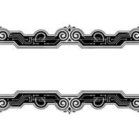 Tech Deco Border Elegant Circuit Board With Space for Text vector