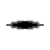 Abstract Black and White Circuit Board vector