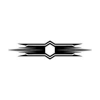 Abstract Geometric Emblem in Black on White Modern vector