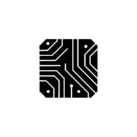 Abstract Circuit Board Minimalist Tech on Light Background vector