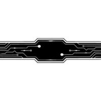 Modern Tech Circuit Board Horizontal Banner vector