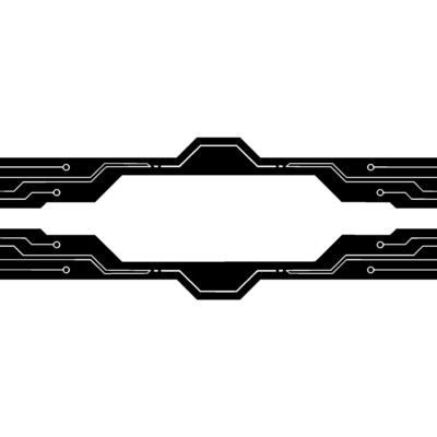 Abstract Circuit Board Frame on Gradient Background