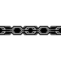 Geometric Border Monochrome Pattern, Modern Element vector