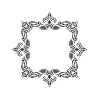 Elegant Ornament Frame With Swirls and Lines Decorative vector