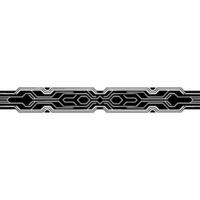 Cybernetic Circuitry Pattern Black White Tech on Gradient Background vector