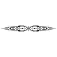 Abstract Geometric Line Art Border, Symmetric on White vector