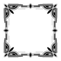 Art Deco Frame Element in Black and White, Decorative Border vector