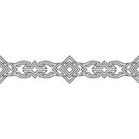 Geometric Border Black Lines on White Background vector