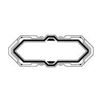 Futuristic Ui Frame With Hexagonal , Clean Minimalist Style vector