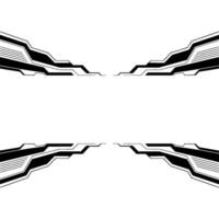 Futuristic Interface Element, Black Lines on Grayscale Background vector