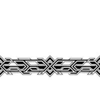 Geometric Border Abstract Black and White Pattern vector