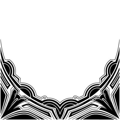 Art Deco Border Frame, Geometric Ornament, Illustration