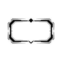 Futuristic Interface Frame Black Geometric on Gradient Background vector