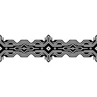 Abstract Geometric Border Black and White Minimalist vector