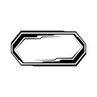 Futuristic Hud Element Black White Tech Interface vector
