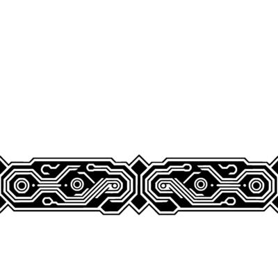 Abstract Circuit Board Pattern on White Background