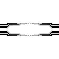 Tech Frame, Futuristic With Lines and Glowing Elements on White vector