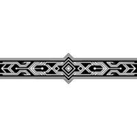 Geometric Black and White Ornament, Minimalist , Decorative Border vector