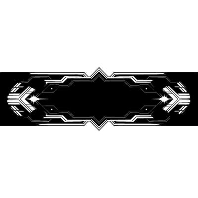 Modern Tech Banner With Circuitry Frame Black and Silver