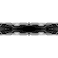 Abstract Circuit Board Banner Black and White Technology vector